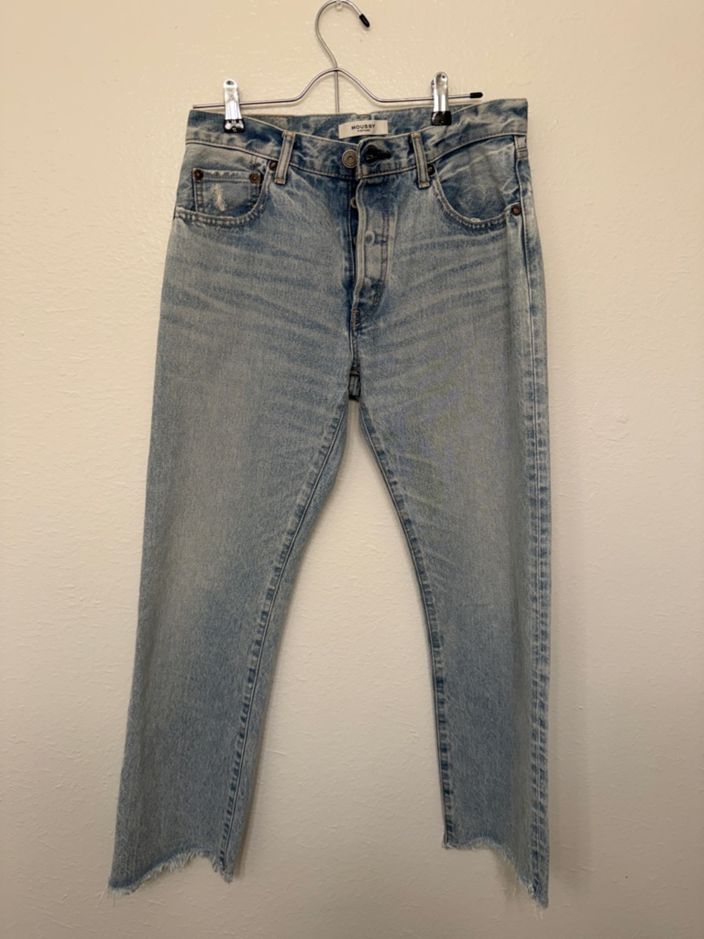 Moussy Light Blue Straight-Leg Jeans